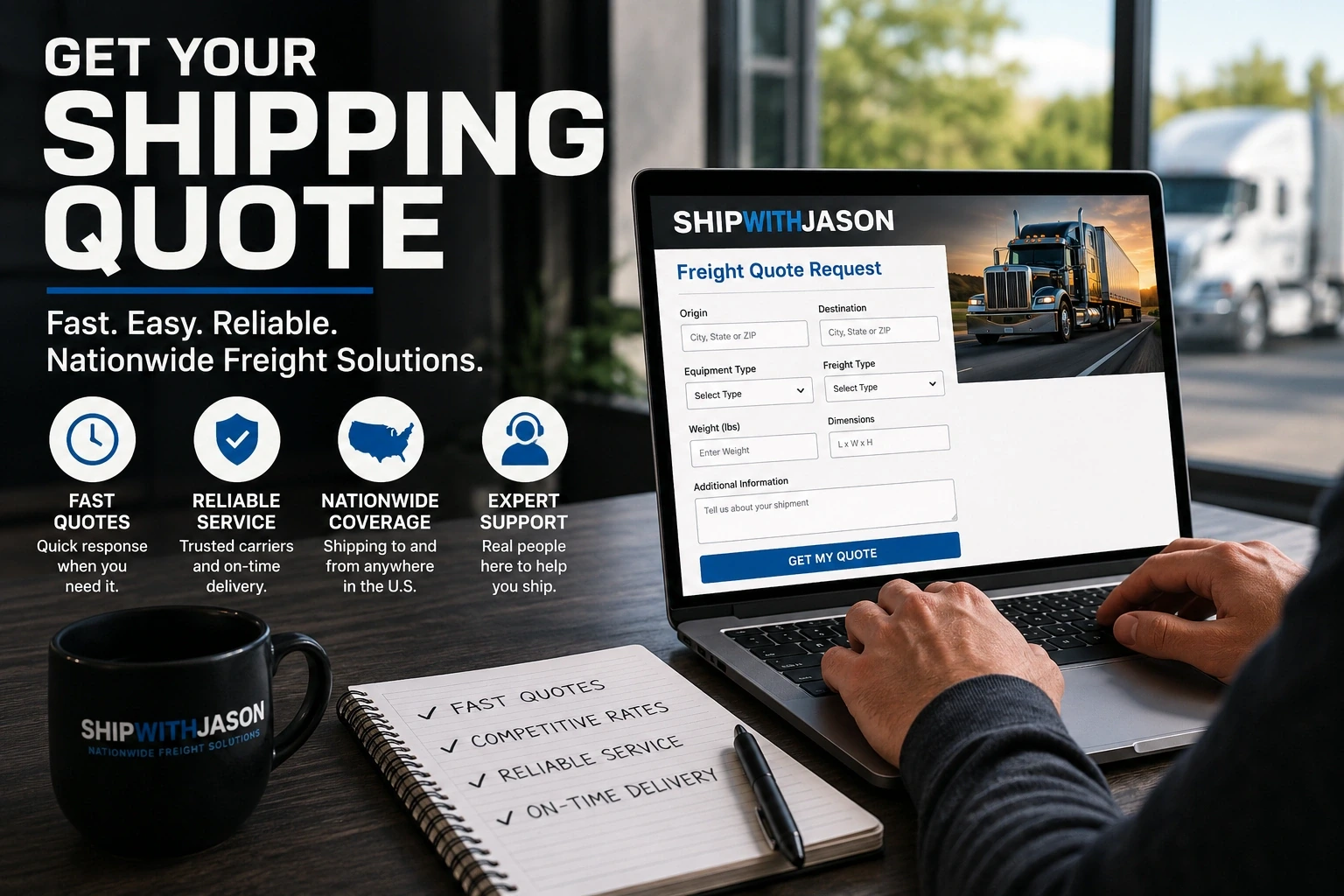 Freight quote checklist and shipping information